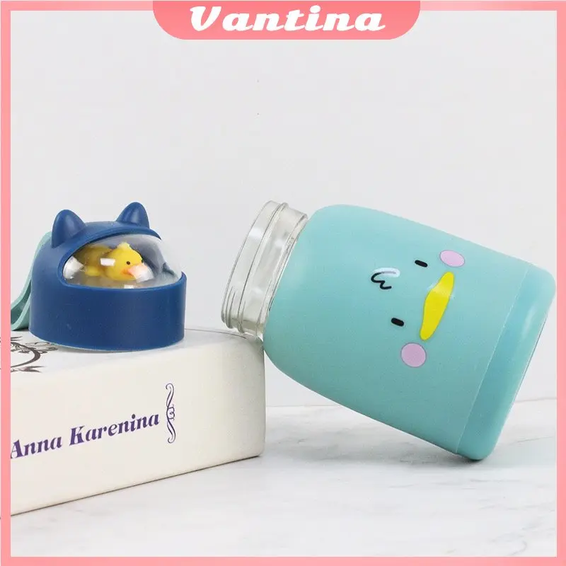 BOTOL MINUM KACA 360ML BOTOL MINUM ANAK KARAKTER LUCU BOTOL MINUM TERMOS BPA FREE 6