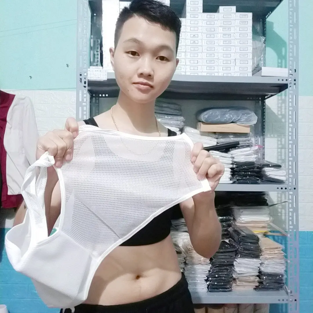 Áo nịt ngắn lưới thoáng mát