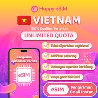 Gambar Happyesim eSIM Vietnam Unlimited Langsung Aktif Kuota Unlimited Jaringan 5G 4G LTE Tidak Diperlukan Registrasi Dukungan Operator Berbilang - Total 3GB, 3 HARI dari Happyesim Kota Tangerang 1 Tokopedia