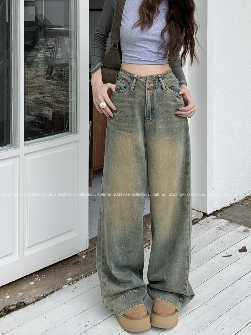 Product Introduction of Quần Denim Cổ Điển Cạp Cao Ống Rộng, "Motel7" 18