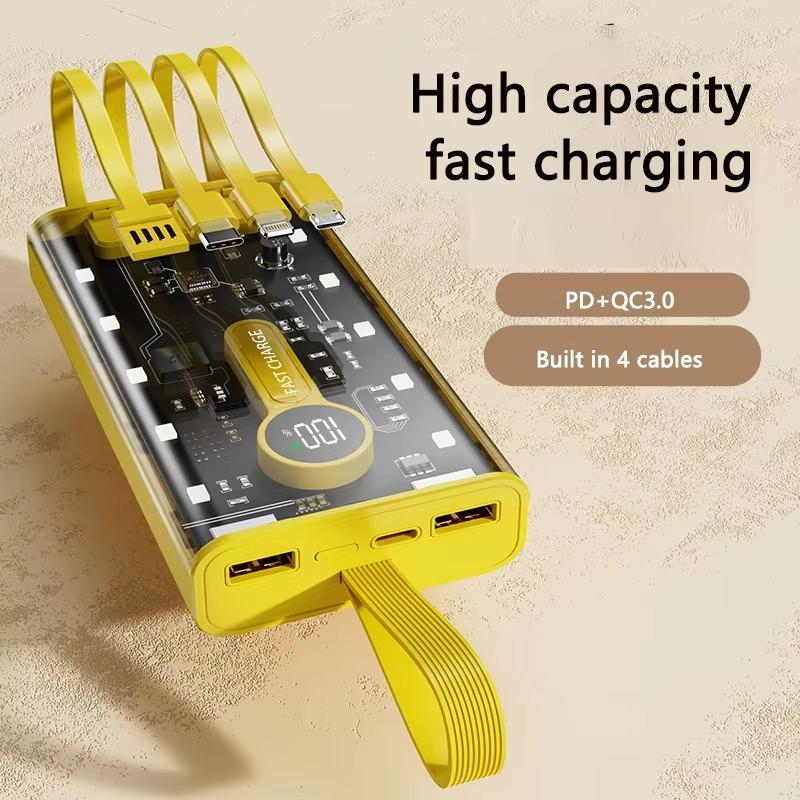 Pin sạc dự phòng 20000mAh 120W sạc siêu nhanh, dung lượng lớn, sạc an toàn, thiết kế trong suốt, Fusion X. 3