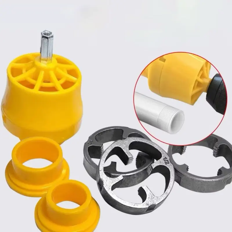 [ TUOSEN ] Dụng cụ tạo ren ống nước, Dụng cụ tạo ren ống nhựa PVC NPT Lắp máy khoan, Dụng cụ lắp máy khoan dễ dàng tiện 7