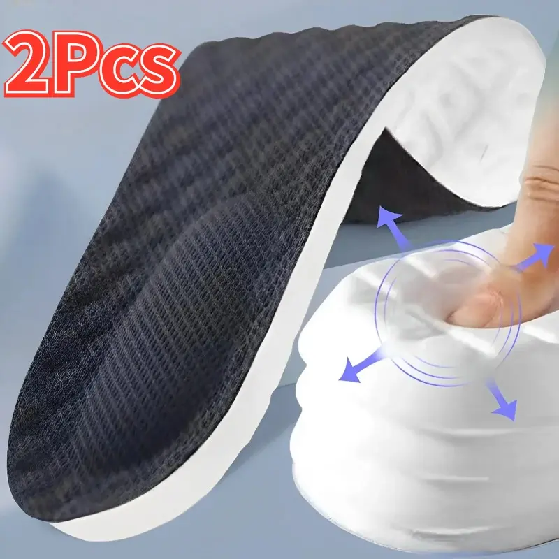 Insole Sukan Lateks, Untuk Lelaki dan Wanita, Lembut dan Anjal Tinggi, Bahan Buih Memori, Bernafas dan Selesa, Sesuai untuk Pelapik