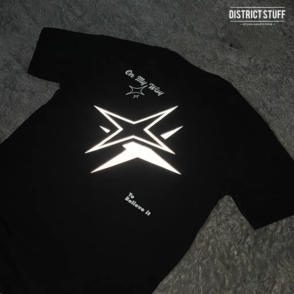 Kaos Reflektif Nyala Believe It Tshirt Distro Pria Wanita Cotton Combed 30s