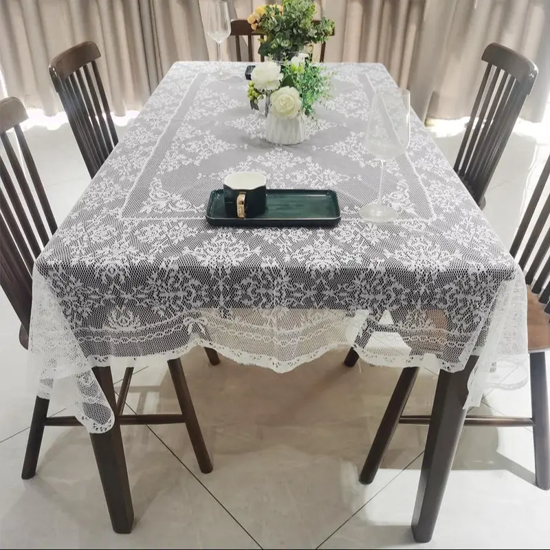 Lace Tablecloth, 1 Count Table Cover, Table Cloth for Street Stalls, Table Runner, Household Table Decoration Supplies 3