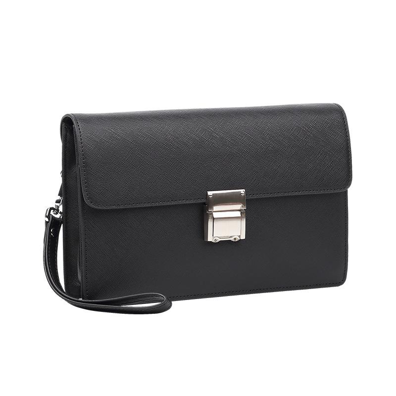 Liinz Clutch Cầm Tay da bò Nam Khóa Số L8081 - Túi kẹp nách
