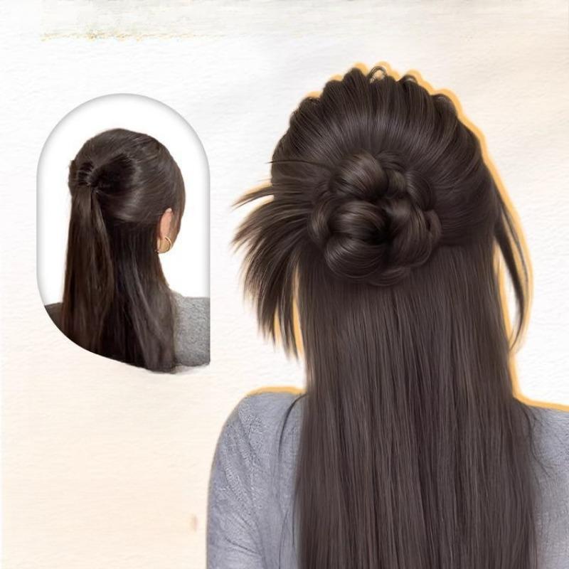 Product Introduction of Tóc Giả Mái Thưa Tự Nhiên, Nữ Kiểu Nụ Hoa, Kẹp Lấy Tóc Mô Phỏng, Tóc Gà Thấp, Tóc Giả Đầu, Tóc Giả Hàng Ngày, Túi Tóc Giả 13