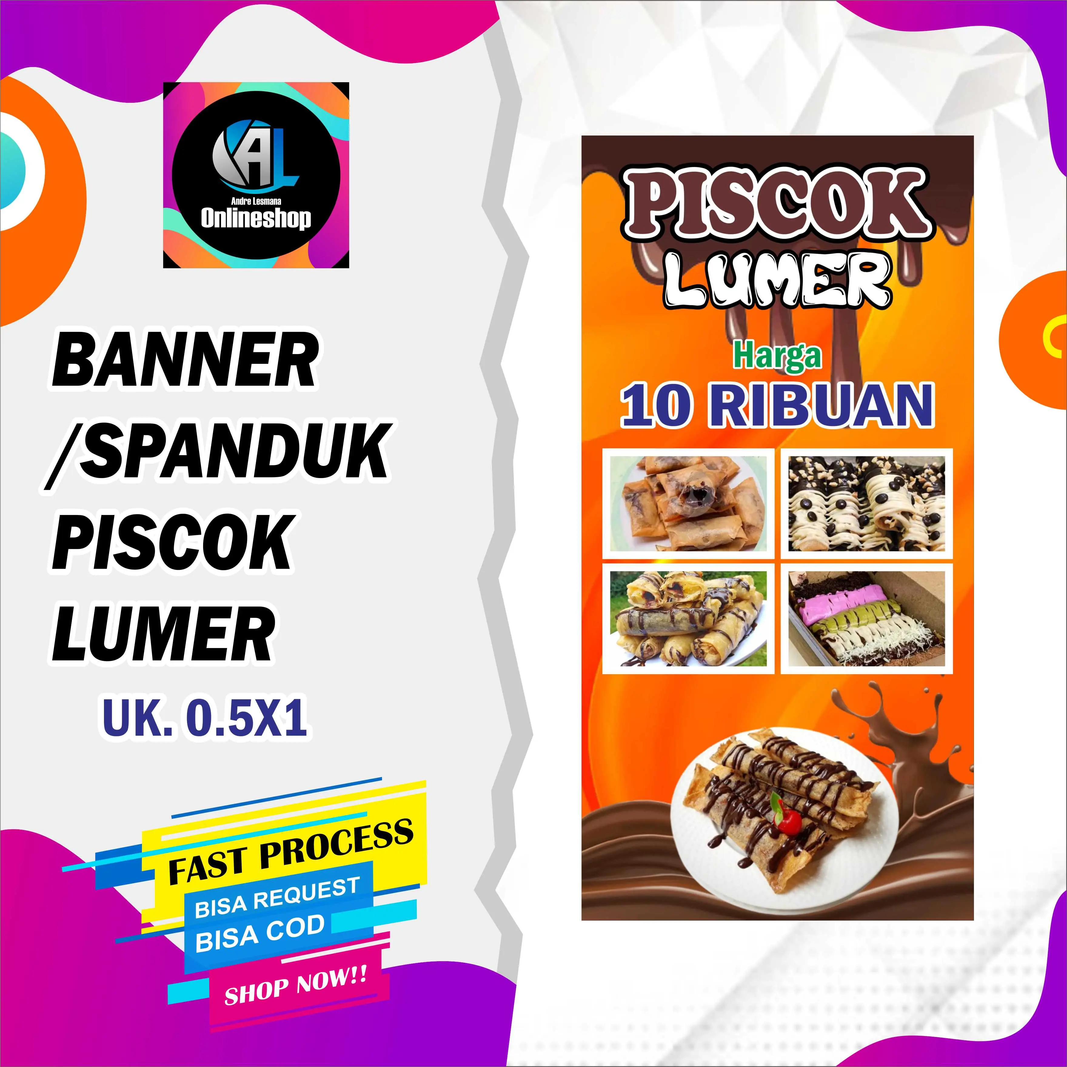 Spanduk Banner Piscok Lumer Enak