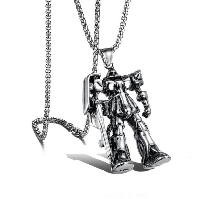 2021 Fashion Stainless Steel Hip Hop Robot Necklace hotsell for Men