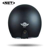 Gambar NET Helm Retro Bogo BTS Double Visor Dewasa SNI - Black Glossy, L 59-60cm dari Nethelmets Kota Bekasi 4 Tokopedia