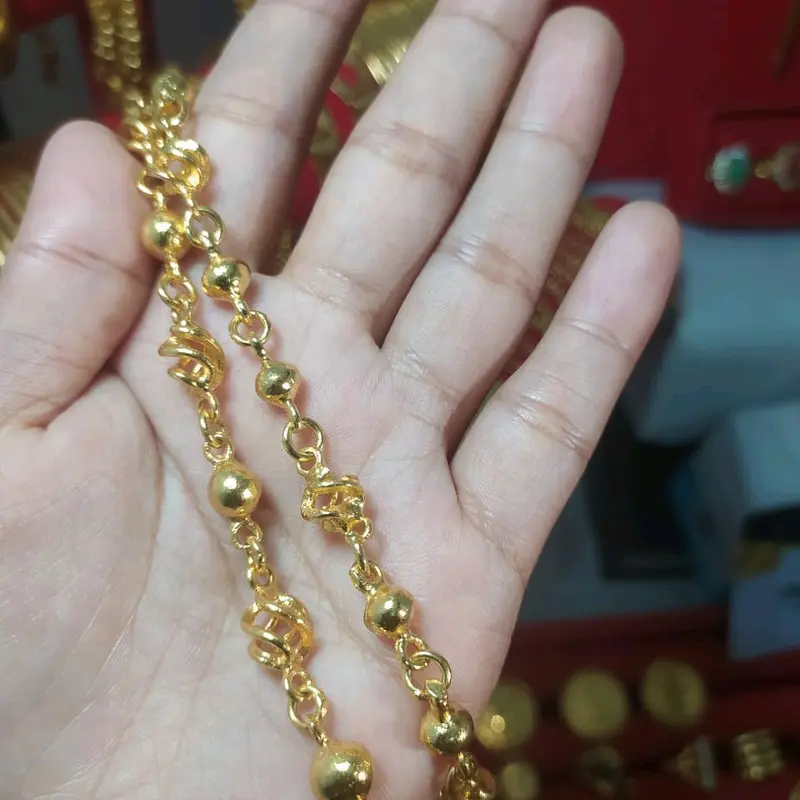 Perhiasan Gelang Bola Bola Belimbing Emas Sepuh 24k Lapis Kristal - PREMIUM LAPIS KRISTAL - 6