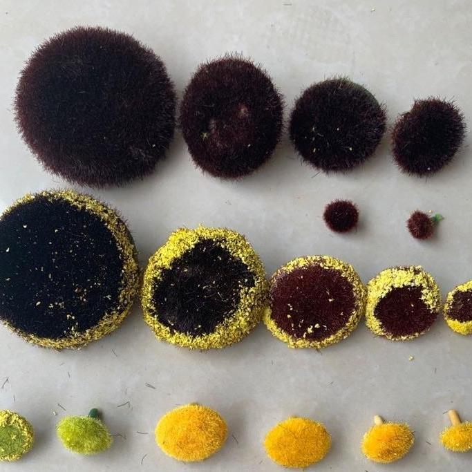 Set 20 Nhuỵ làm hoa hướng dương 2cm 3cm 4.5cm Diy Craft Handmade S0293