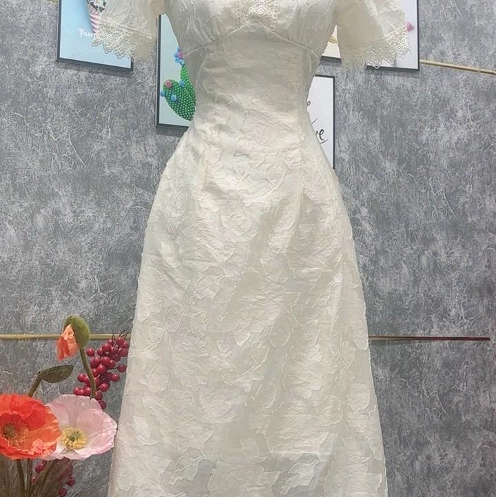 Đầm ren tiểu thư dáng dài Ceci xinh xắn Dress Women Nữ 8