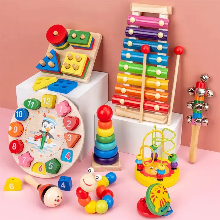 Wooden Educational Toys Shape Puzzle Color Geometric Board Jigsaw Blocks Best Gift Toys for Kids