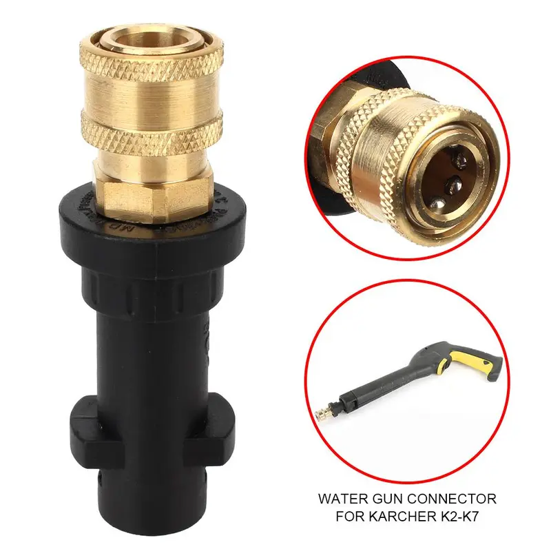 High Pressure Cleaning Gun Connector, Motorcycle Household Washing Tool, Universal Water Gun Connector For Karcher K K2 K3 K4 K5 K6 K7 6