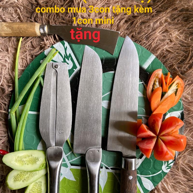  lò rèn  Dao Thọ . cây thái lớn tông thái nhỏ,dao bào nhỏ+tặng phẩm 1dao mini.thép không gỉ 420J2 thép nhật. mã  8   
