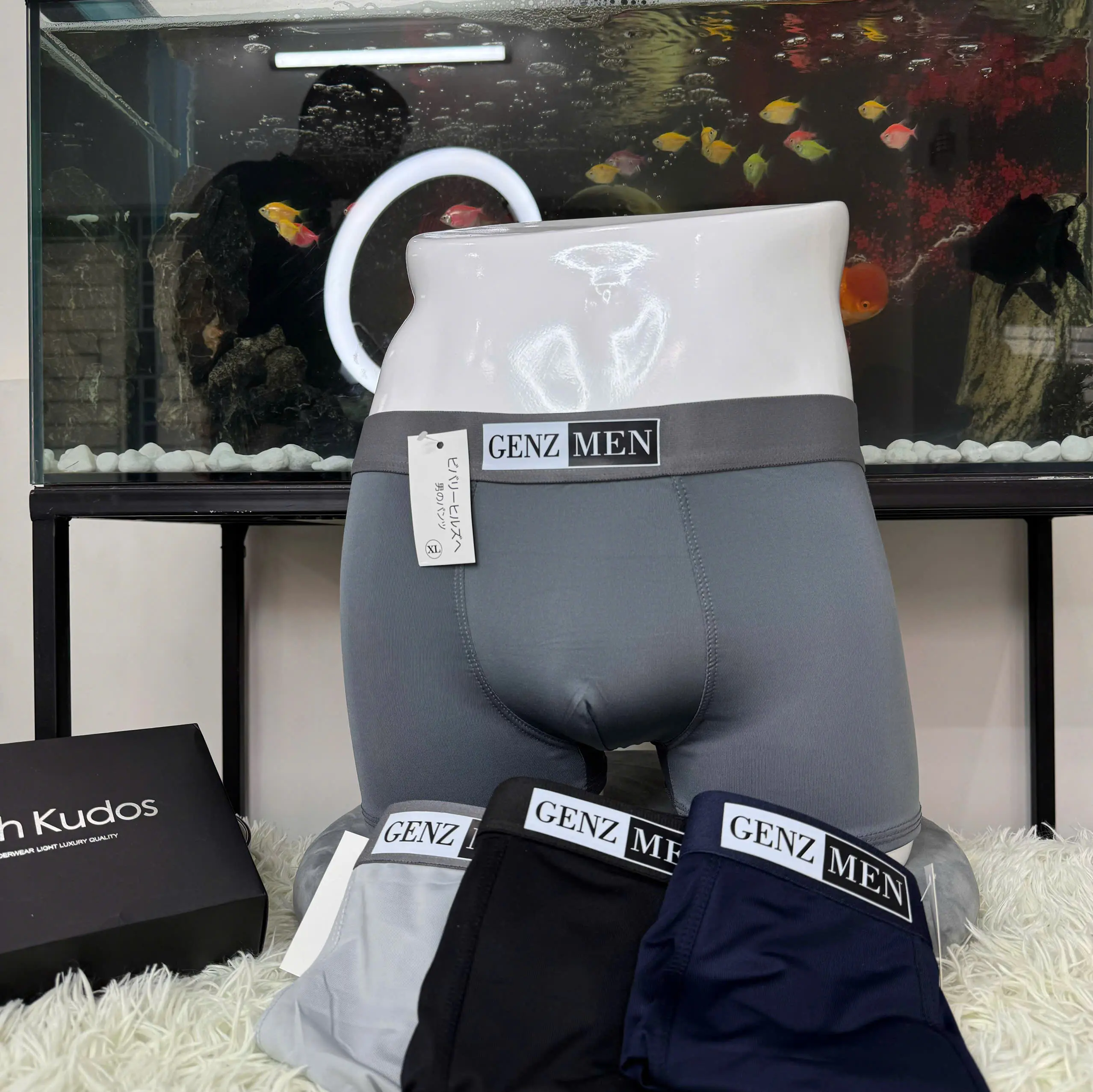 Combo 4 Quần Boxer GENZ MEN Quần Sịp Đùi Thun Lạnh Cho Nam Quần Xì, Menswear