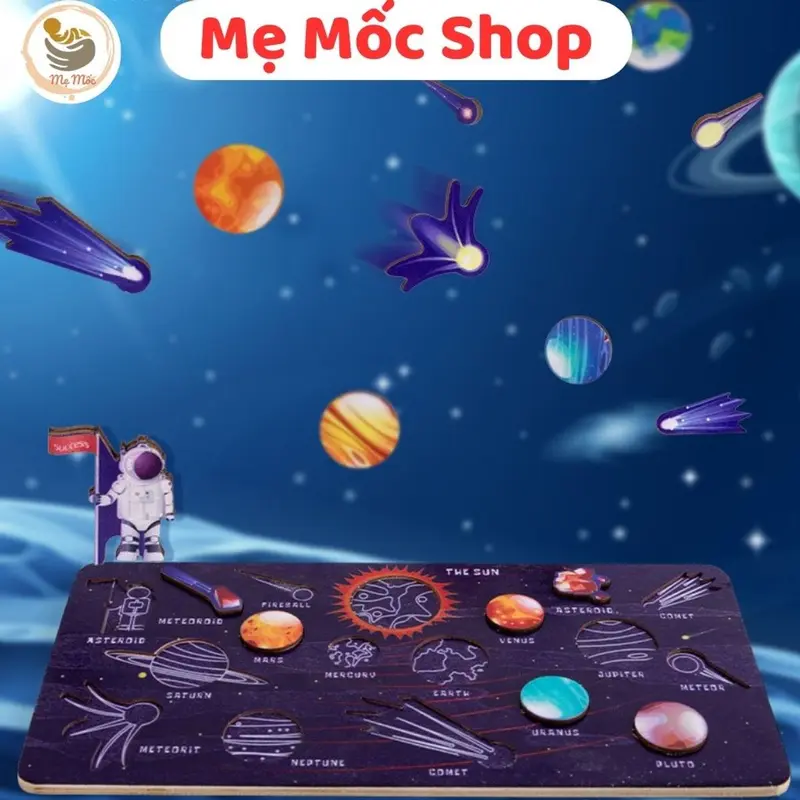 Đồ Chơi Xếp Hình Hệ Mặt Trời Bằng Gỗ Memocshop Bộ Xếp Hình Hệ Mặt Trời Giúp Bé Am Hiều Về Thiên Văn Học Vũ Trụ 1