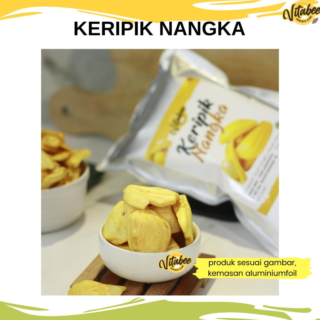 VITABEE Keripik Buah Nangka 100 gram Khas Kota Malang - FIONA VITABEE Kripik Garansi Renyah BISA COD Food Snack Cemilan