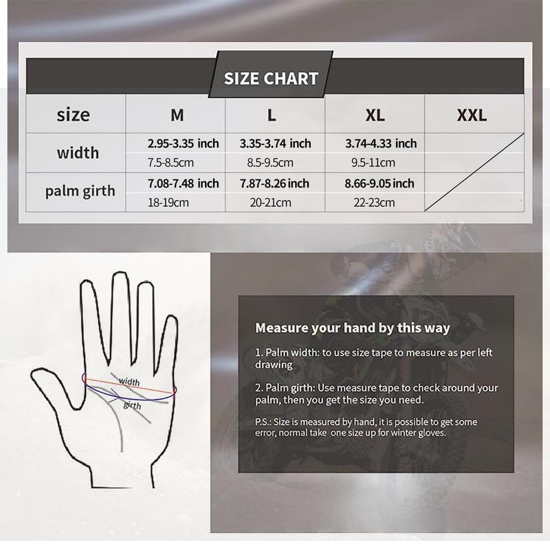1 Pair Comfortable Motorcycle & ATV & Mountain Bike Gloves, Non-slip Protective Riding Gloves, Touch-screen Gloves for Winter, BMX Protective Gloves 2
