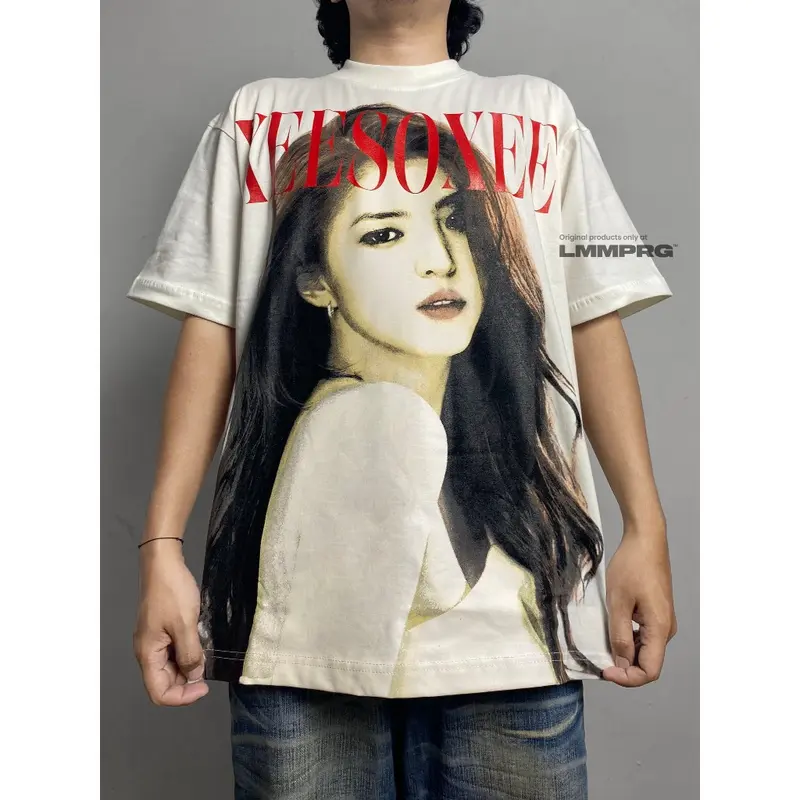 KAOS BAJU HAN SO HEE DRAKOR T-SHIRT OVERSIZE | LMM PRG Katun Combed Polos Distro Oblong Pendek Atasan 1