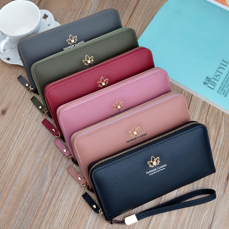 Ví nữ dài cầm tay lá phong da sần siêu chất BAG U VLP78 Clutch Women