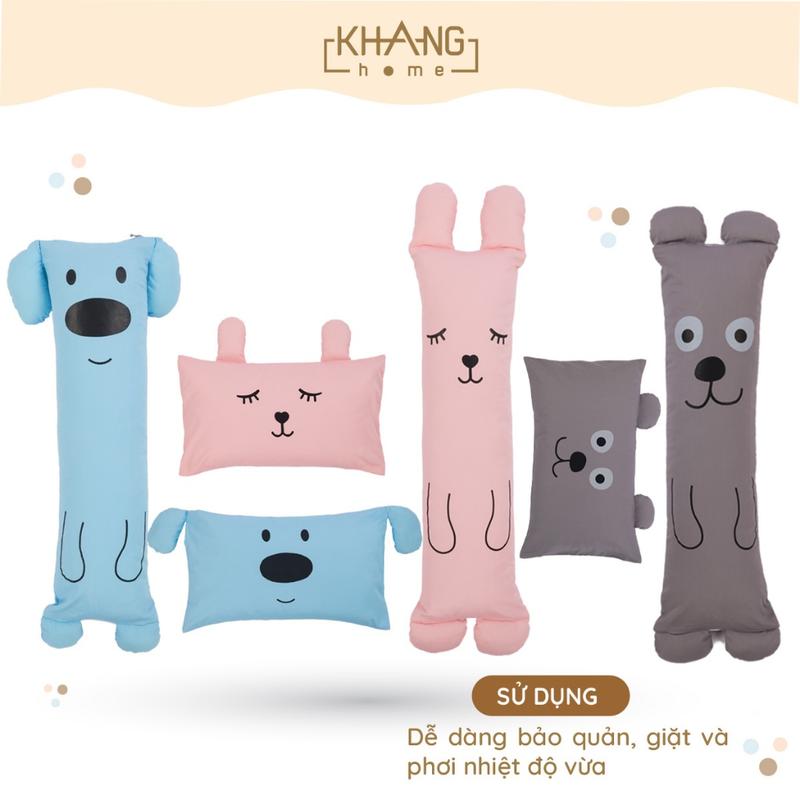 Product Introduction of Gối Ôm Trẻ Em Hoạt Hình Khang Home - 100% Cotton, Thoáng Mát, Êm Ái 2