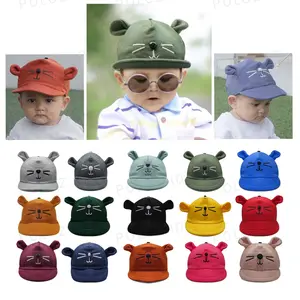 TOPI BAYI LUCU GEMES MOTIF KUCING  CEWE & COWO