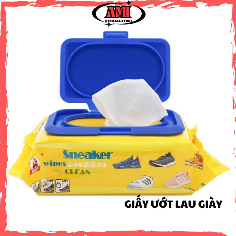 COMBO 5 GÓI Khăn Lau Giày Snacker Giấy Ướt Lau Túi Xách Giày Dép Vệ Sinh Giày Túi Xách Balo AMI 30 Tờ Tiện Lợi Dễ Sử Dụng