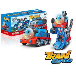 Children's Toy Electric Car Small Train Electric Thomas Transforming Car (Lights and Music) train  toy