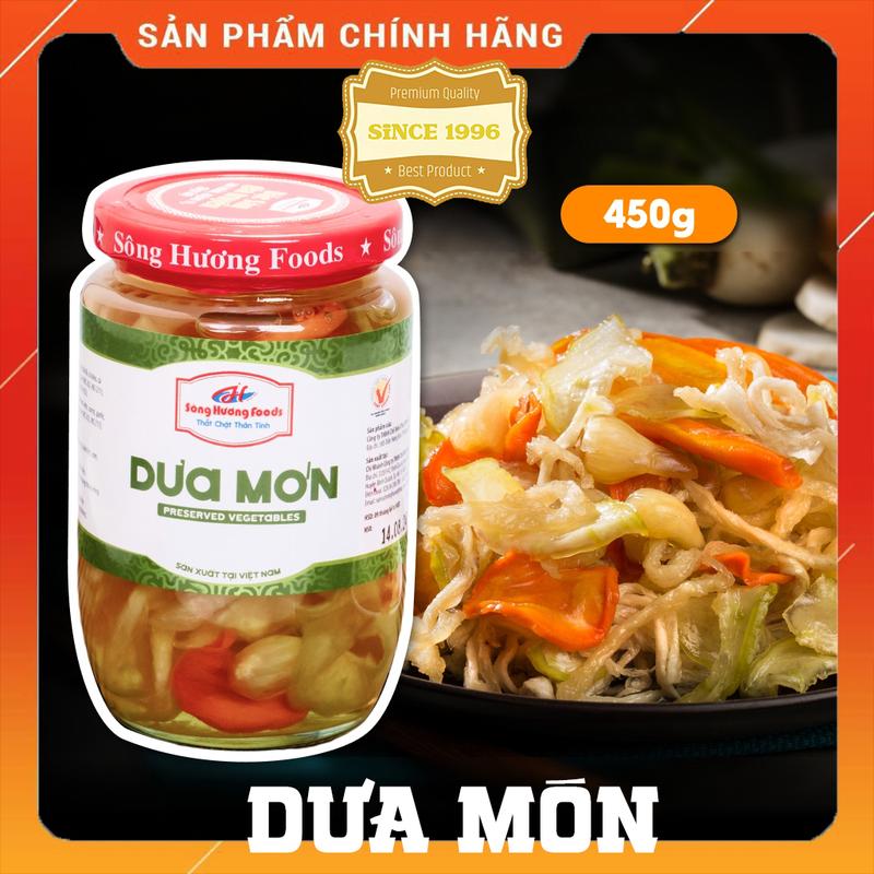 Dưa Món - Sông Hương Foods Hũ 450g - Ăn kèm, bún, phở, mì tôm, thịt nướng, bánh chưng, bánh tét... Chua Sen Chè sour pickle 0