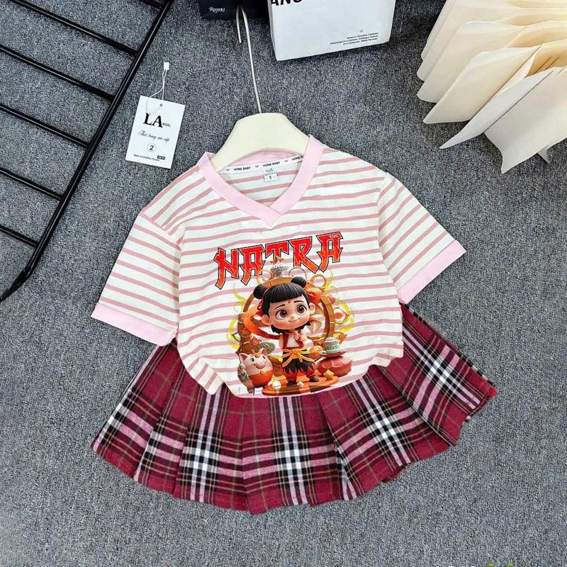 SET VÁY XẾP LY NATRA DÀNH CHO BÉ GÁI SZ9-43KG. CHẤT LIỆU TIXI. (CÓ LÓT QUẦN TRONG) 1