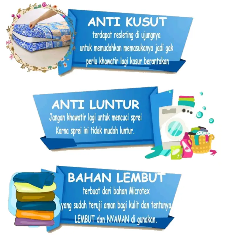 Seprai Resleting 90x200x20 Sarung Kasur No 4 Single 1
