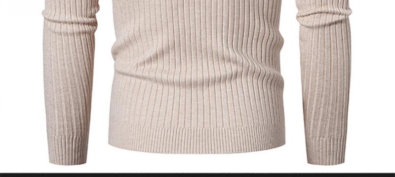 Product Introduction of Men's Turtleneck Sweater Casual Men's Knitted Sweater Warm Fitness Men Pullovers Tops Knitwear Menswear polo  shirts Collar Geometric 35