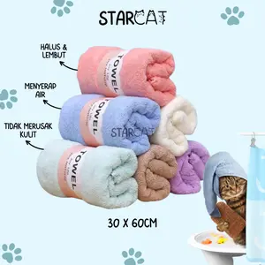 Handuk Lembut Grooming Hewan Peliharaan Daya Serap Air Tinggi
