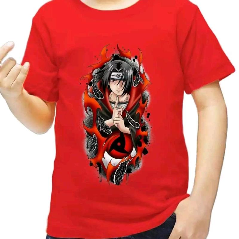 Kaos Anak Itachi Uchiha Akatsuki Kaos Anak Laki Laki Usia 1-12 Tahun Combed Fashion 1