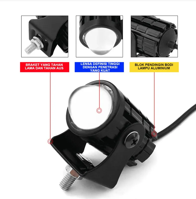 Lampu Tembak Laser LED 2 Warna Lampu Sorot Mobil Lampu Sorot Motor Lampu Tembak Laser Gun 4