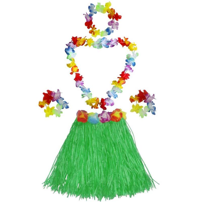Colorful Hawaiian Grass Skirt Decoration, Tropical Beach Party Supplies, Party Decoration Supplies for Birthday & Holiday, Gifts 7