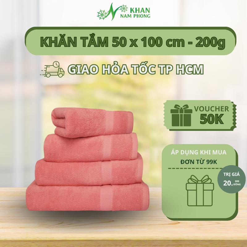 Khăn Tắm 50x100 Cao Cấp - Chất Liệu Sợi Cotton Mềm Mịn - Đa Dạng Màu Sắc - Khăn Nam Phong 1