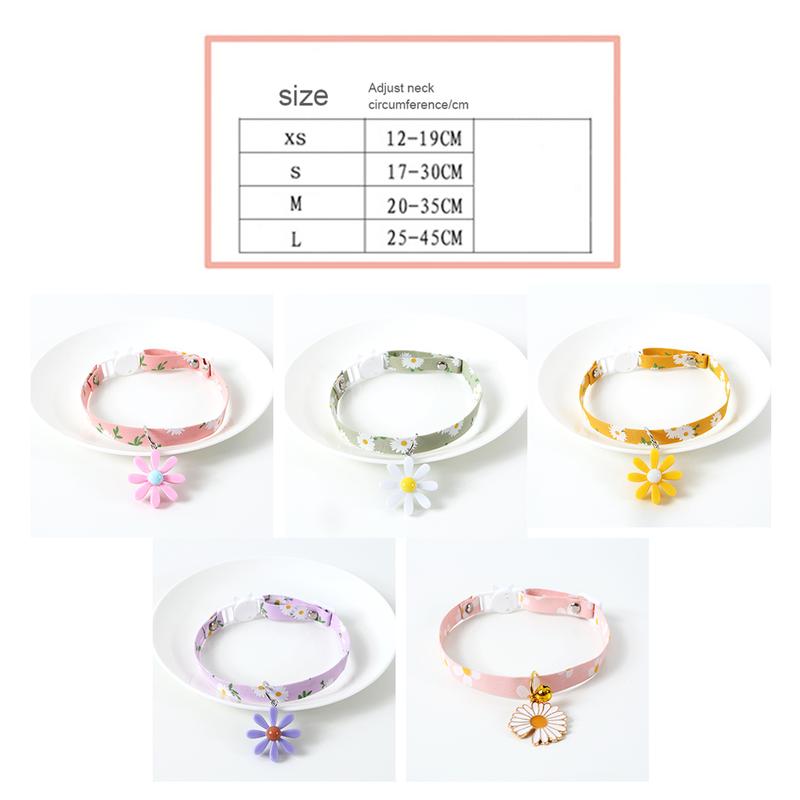 Product Introduction of Daisy Flower Pet Cat Collars Floral Adjustable Safety Breakaway Puppy Chihuahua Collar Kitten Rabbit Necklace Cat Accessories #341721 35