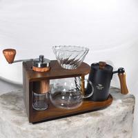 Gambar One Two Cups 1 Set Alat Pembuat Kopi Manual Brew Coffee Bean Grinder Lengkap - HS-54 [ Teko Seduh + Corong Filter V60 + Teko Server + Grinder Kopi + 50 pcs Kertas Filter + Sikat Pembersih + Stand ] - Coklat dari Usea Official Store Kota Administrasi Jakarta Barat 2 Tokopedia