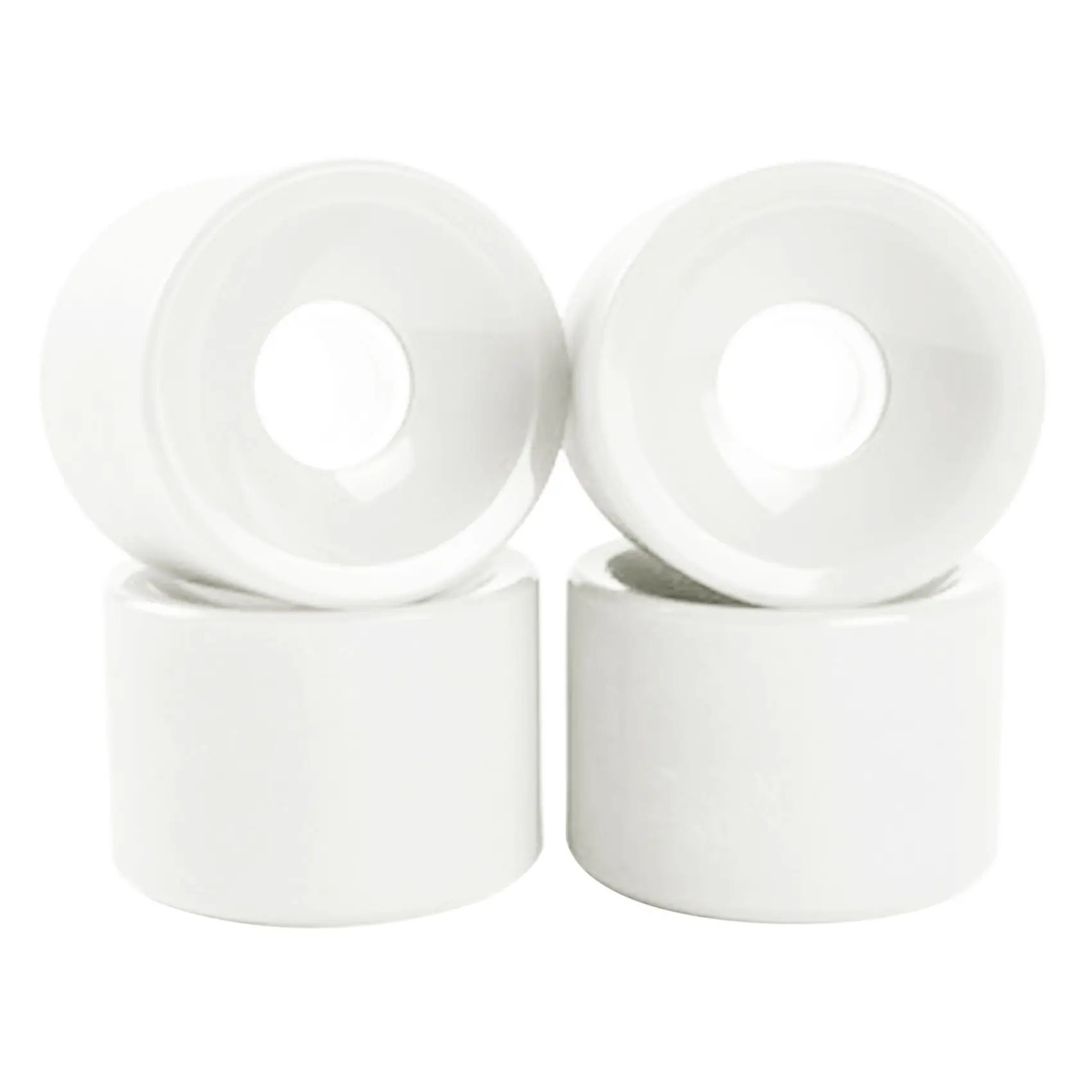 4 Pack Skateboard Wheels PU Wearable Flexible Durable 70X51mm Skateboard Rebuilding or Repair Kit White