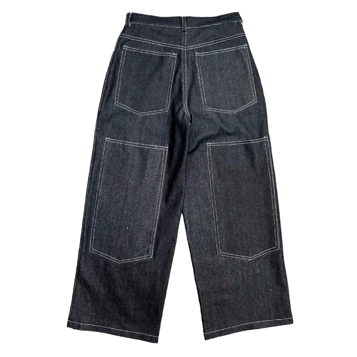 Celana Jeans Denim Big Pocket Y2K Flame Everyday WideLeg Oversize Panjang