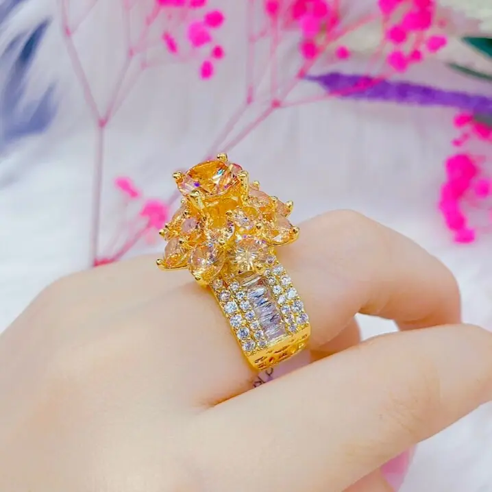 Nhẫn nữ hoa trà 4 bền đẹp
