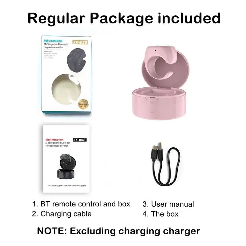 SIMSONLAB Wireless Remote Control Ring, USB Rechargeable BT Remote Control Ring, Selfie Ring for Video, Page Turning, Compatible with iOS & Android 3