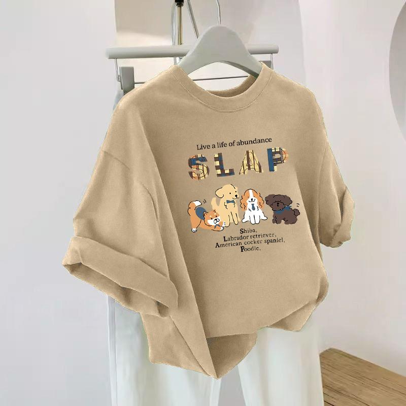 Product Introduction of Fashion Fun Animal Print Short Sleeve T-Shirt Women's Loose Top 8