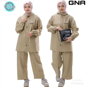 Jas hujan GNA bahan karet PVC tebal Anti rembes Nyaman