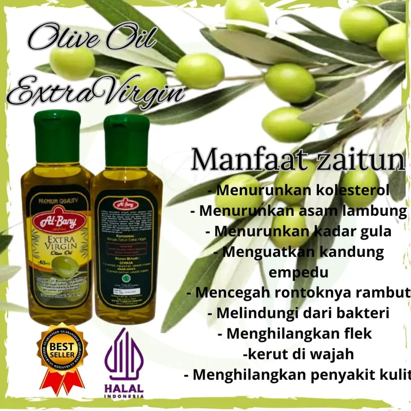 Minyak Zaitun Extra Virgin 60ml Paket 3pcs Organik 4