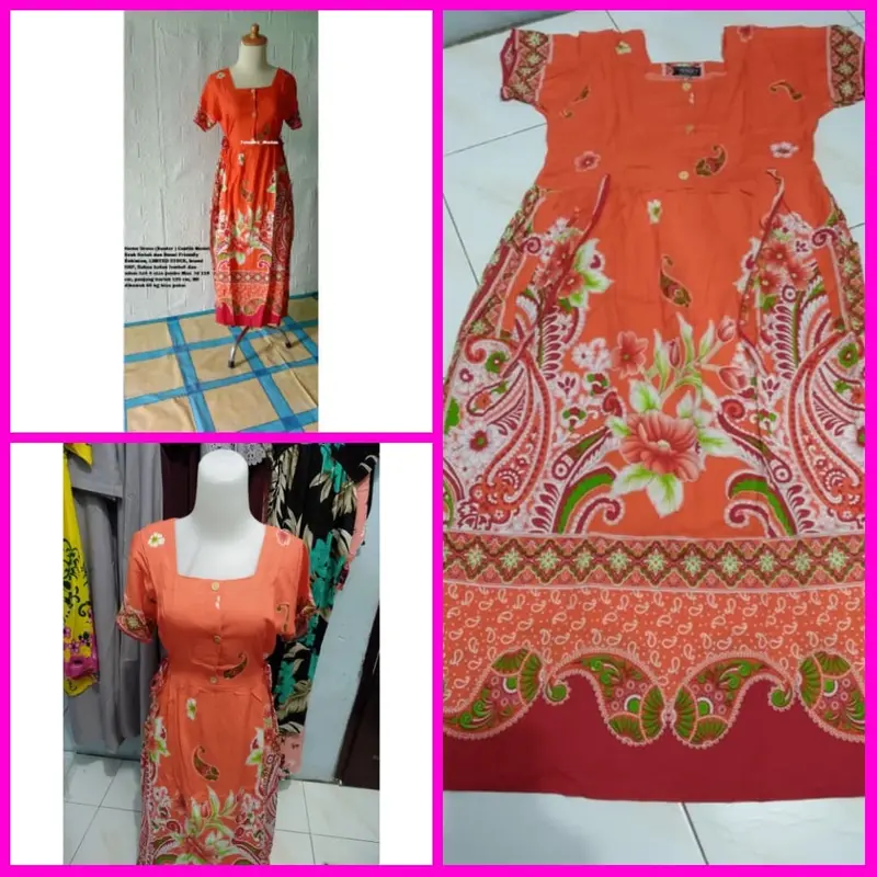 LIMITED ORANGE Home Dress (Daster ) Cantik Model Krah Kotak dan Busui 0