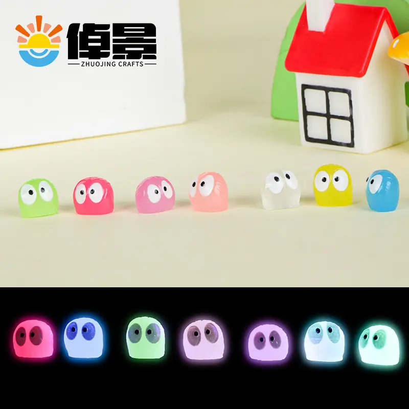 Miyazaki Dust Elf Colorful Briquette Firefly Glowing Luminous Mini Small Ornaments Micro Landscape DIY Decoration